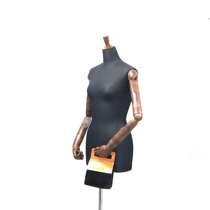 CELINE Macadam Blason Suede Handbag Mini Bag Black Camel vintage Old Celine gk4x2r