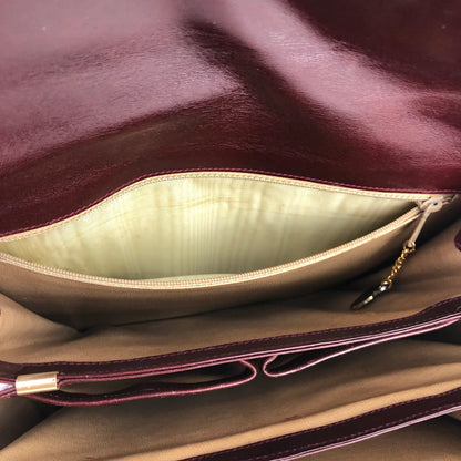 CELINE Horse carriage Crossbody Shoulderbag Bordeaux Vintage Old CELINE er7u4j