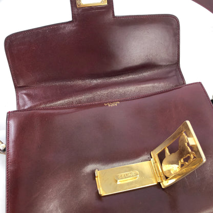 CELINE Horse carriage Crossbody Shoulderbag Bordeaux Vintage Old CELINE er7u4j