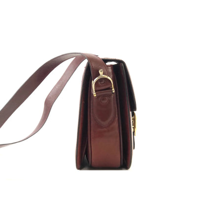CELINE Horse carriage Crossbody Shoulderbag Bordeaux Vintage Old CELINE er7u4j