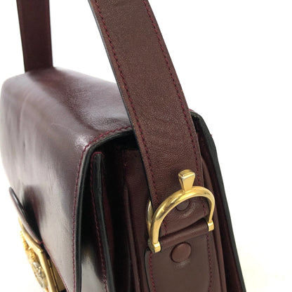 CELINE Horse carriage Crossbody Shoulderbag Bordeaux Vintage Old CELINE er7u4j