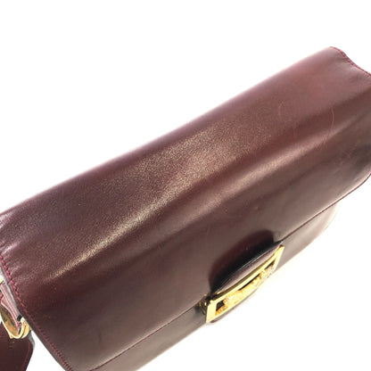 CELINE Horse carriage Crossbody Shoulderbag Bordeaux Vintage Old CELINE er7u4j