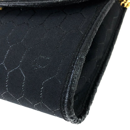 Christian Dior Logo Honeycomb Pattern Chain Crossbody Shoulderbag Black Vintage Old 8ydyef