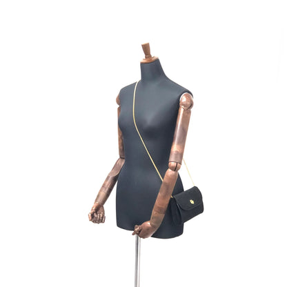 Christian Dior Logo Honeycomb Pattern Chain Crossbody Shoulderbag Black Vintage Old 8ydyef