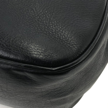 Christian Dior CD motif Embossed Leather Handbag Black Vintage Old c7ce8c