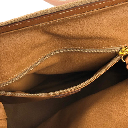 CELINE Macadam Circle logo Shoulder bag Brown Vintage Old Celine uxhuug