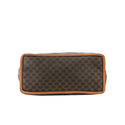 CELINE Macadam Circle logo Shoulder bag Brown Vintage Old Celine uxhuug