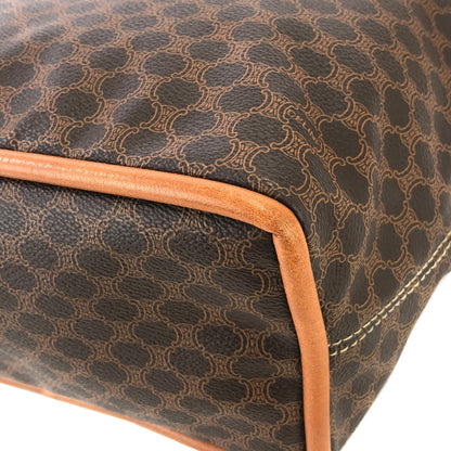 CELINE Macadam Circle logo Shoulder bag Brown Vintage Old Celine uxhuug