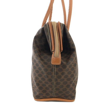 CELINE Macadam Circle logo Shoulder bag Brown Vintage Old Celine uxhuug