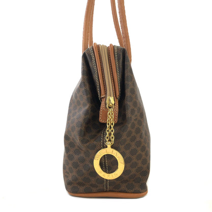 CELINE Macadam Circle logo Shoulder bag Brown Vintage Old Celine uxhuug