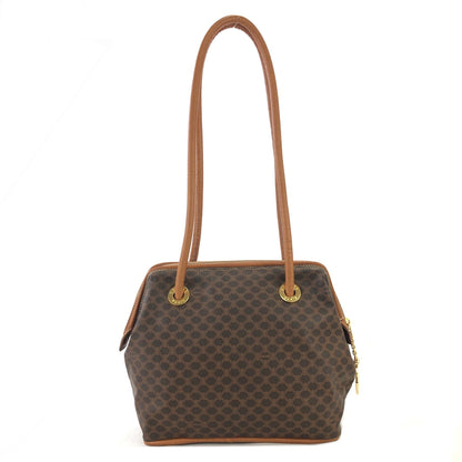 CELINE Macadam Circle logo Shoulder bag Brown Vintage Old Celine uxhuug