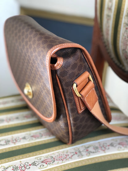 CELINE Macadam Shoulderbag Starball Brown Vintage Old CELINE nwwxxa