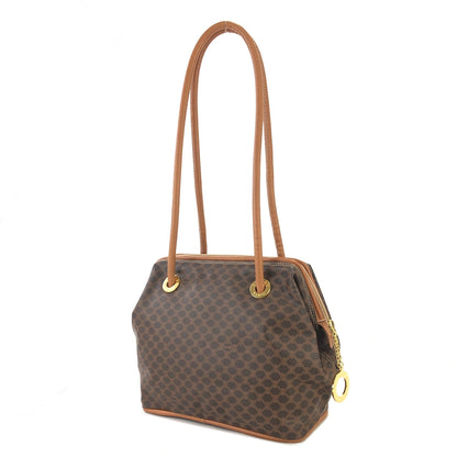 CELINE Macadam Circle logo Shoulder bag Brown Vintage Old Celine uxhuug
