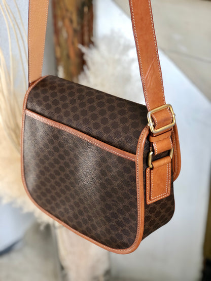 CELINE Macadam Shoulderbag Starball Brown Vintage Old CELINE nwwxxa