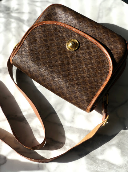 CELINE Macadam Shoulderbag Starball Brown Vintage Old CELINE nwwxxa