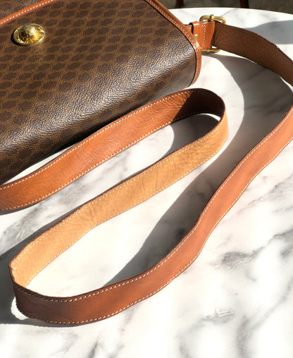 CELINE Macadam Shoulderbag Starball Brown Vintage Old CELINE nwwxxa
