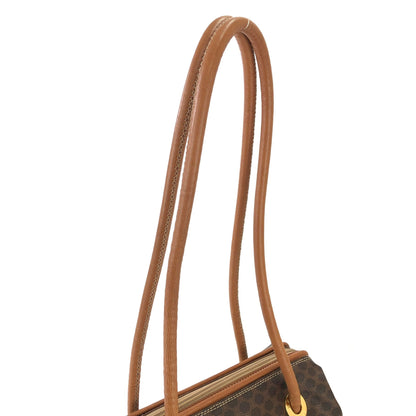 CELINE Macadam Circle logo Shoulder bag Brown Vintage Old Celine uxhuug