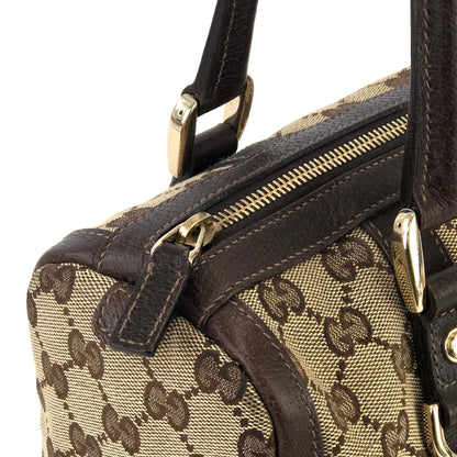 GUCCI GG canvas Mini Bostonbag Handbag Brown Vintage Old GUCCI ky3f8p