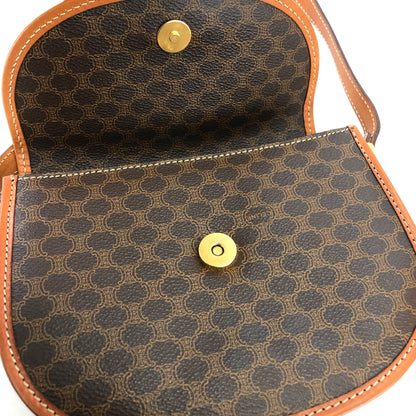 CELINE Macadam Crossbody Shoulder bag Brown Vintage Old CELINE zad5df