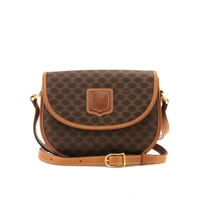 CELINE Macadam Crossbody Shoulder bag Brown Vintage Old CELINE zad5df