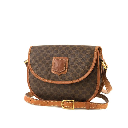 CELINE Macadam Crossbody Shoulder bag Brown Vintage Old CELINE zad5df