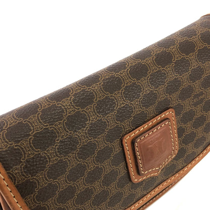 CELINE Macadam Crossbody Shoulder bag Brown Vintage Old CELINE zad5df