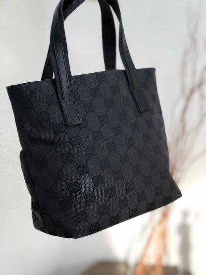 GUCCI GG canvas Handbag Black Vintage Old Gucci n2udyp