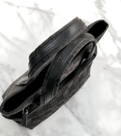 GUCCI GG canvas Handbag Black Vintage Old Gucci n2udyp