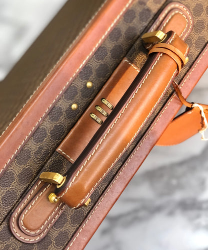 CELINE C Macadam Trunk 公事包 棕色 復古 舊款 CELINE bru4g6