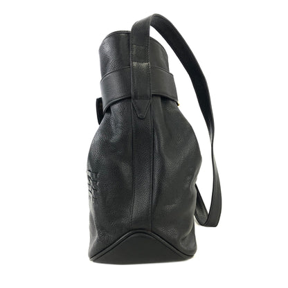 GUCCI 標誌抽繩單肩包 黑色 復古 舊款 Gucci 3kemyv