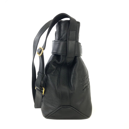 GUCCI 標誌抽繩單肩包 黑色 復古 舊款 Gucci 3kemyv