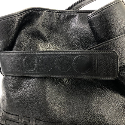 GUCCI 標誌抽繩單肩包 黑色 復古 舊款 Gucci 3kemyv