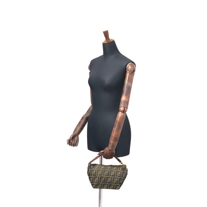 FENDI Zucca Jacquard mini small Shoulder bag Brown Vintage Old vgfz8s