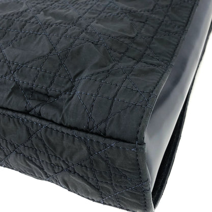 Christian Dior Cannage Charm Nylon Shoulderbag Handbag Black Vintage Old k2mj4v