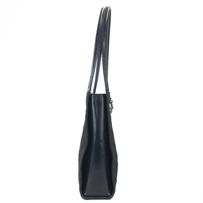 Christian Dior Cannage Charm Nylon Shoulderbag Handbag Black Vintage Old k2mj4v