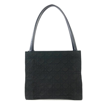 Christian Dior Cannage Charm Nylon Shoulderbag Handbag Black Vintage Old k2mj4v