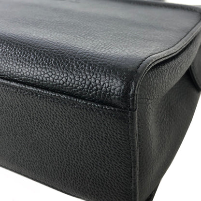 Yves Saint Laurent YSL logo Leather Handbag Black Vintage Old irukzm