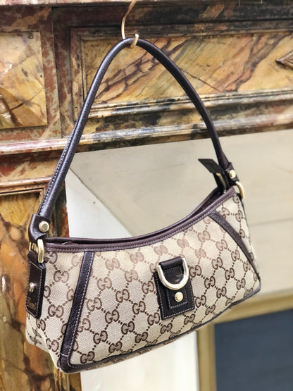 GUCCI GG canvas Horsebit Hobobag Handbag Beige Vintage Old m2giri