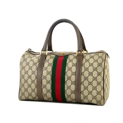 GUCCI sherry line logo GG plus mini Boston handbag beige vintage old Gucci i7zkih