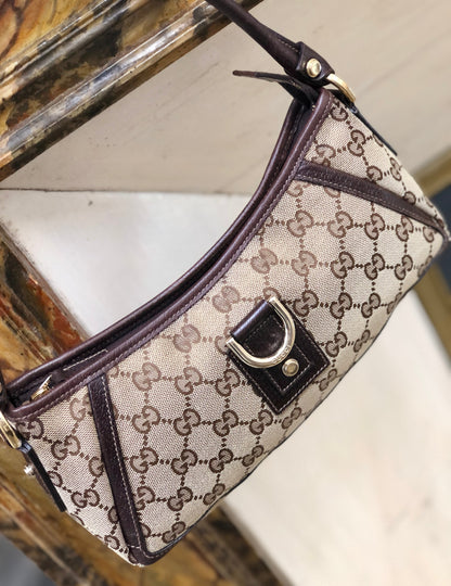 GUCCI GG canvas Horsebit Hobobag Handbag Beige Vintage Old m2giri