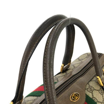 GUCCI sherry line logo GG plus mini Boston handbag beige vintage old Gucci i7zkih