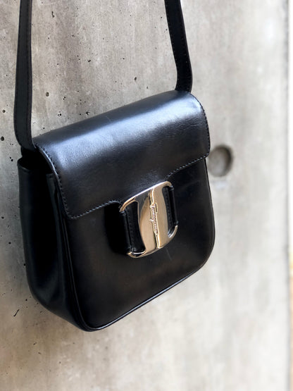 Salvatore Ferragamo Vala 小號單肩包 黑色 復古 舊 xz4mrc