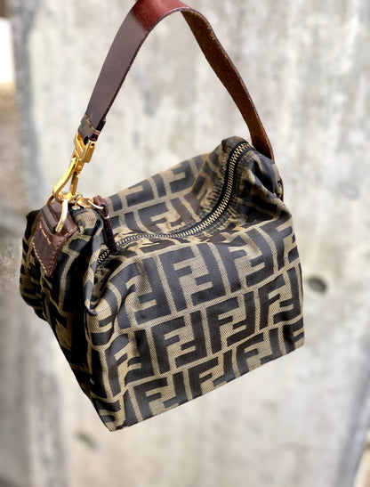 FENDI Zucca Jacquard mini small Shoulder bag Brown Vintage Old vgfz8s