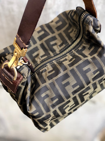 FENDI Zucca Jacquard mini small Shoulder bag Brown Vintage Old vgfz8s
