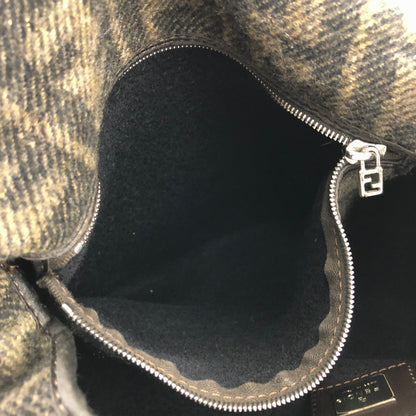 FENDI Zucca Bucket Wool Shoulder bag Handbag Brown Vintage Old h7skhg