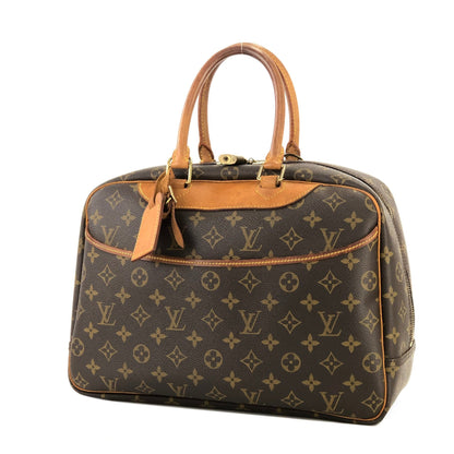 LOUIS VUITTON Monogram Deauville M47270 Bowling bag Handbag Brown Vintage Old 7tpuvs