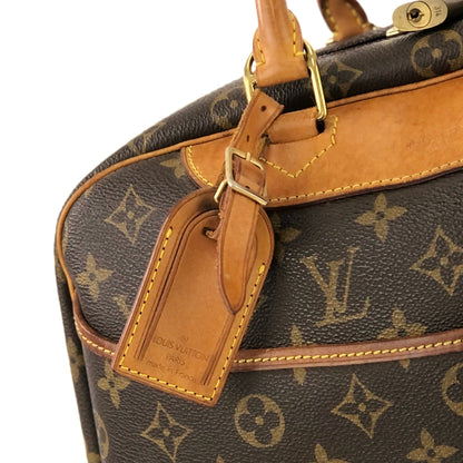 LOUIS VUITTON Monogram Deauville M47270 Bowling bag Handbag Brown Vintage Old 7tpuvs