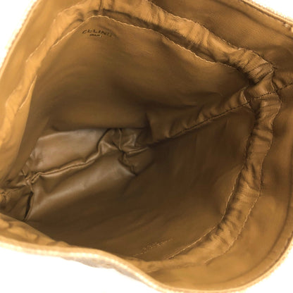 CELINE Macadam 抽繩迷你包 手拿包 米色 復古 舊款 CELINE i8fy24