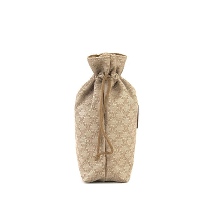 CELINE Macadam 抽繩迷你包 手拿包 米色 復古 舊款 CELINE i8fy24