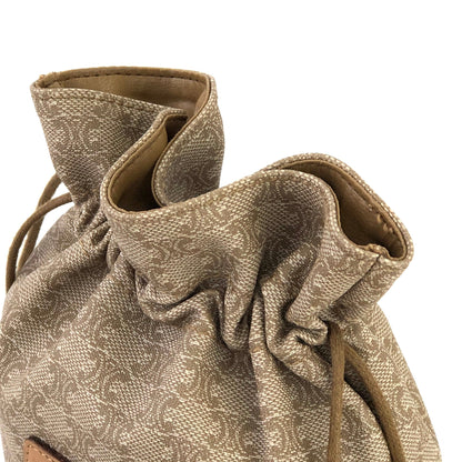 CELINE Macadam 抽繩迷你包 手拿包 米色 復古 舊款 CELINE i8fy24